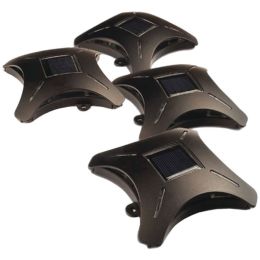MAXSA Innovations 47335 Ninja Star Solar Deck Lights, 4 pk